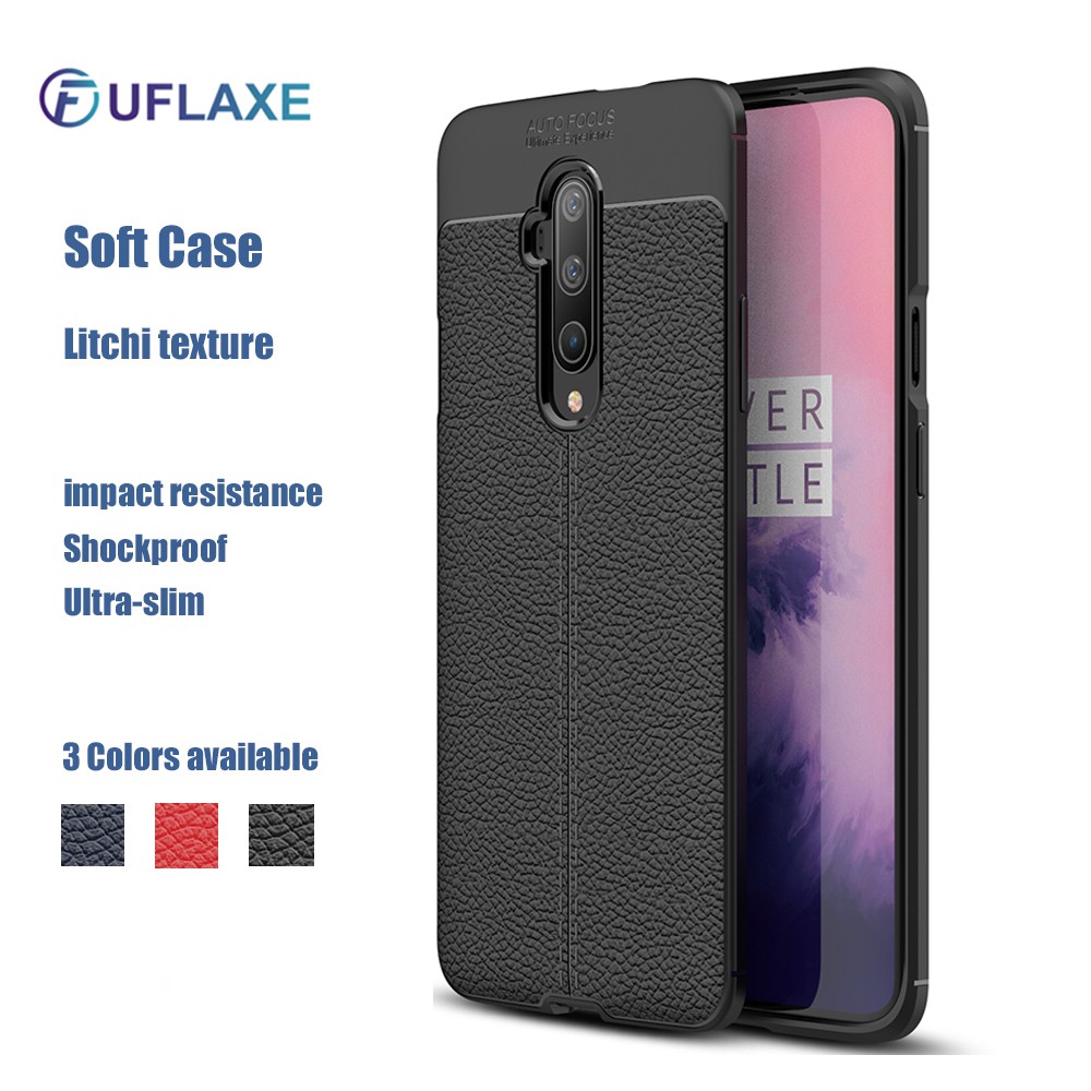 UFlaxe Ốp Lưng Điện Thoại Mềm Cho OnePlus 7 7T Pro OnePlus 5 5T 6 6T Bề mặt da vải thiều Siêu Mỏng Chống Sốc LZ