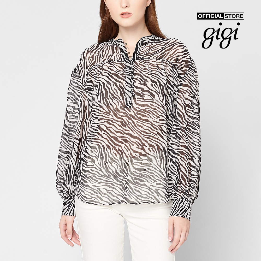 Gigi - Áo kiểu nữ tay dài Black Stripe G1110211208S-64