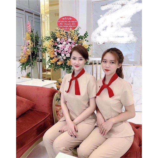 Đồng phục Nv SPA cao cấp