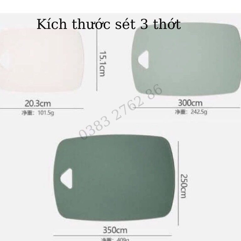 Thớt Nhựa Kháng Khuẩn SET 3 Món