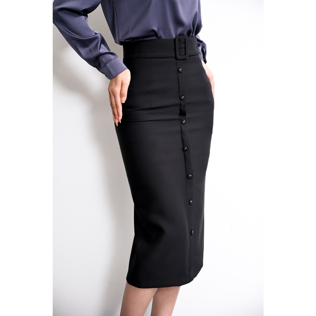 Chân váy Midi button MAIIMER có đai | BigBuy360 - bigbuy360.vn