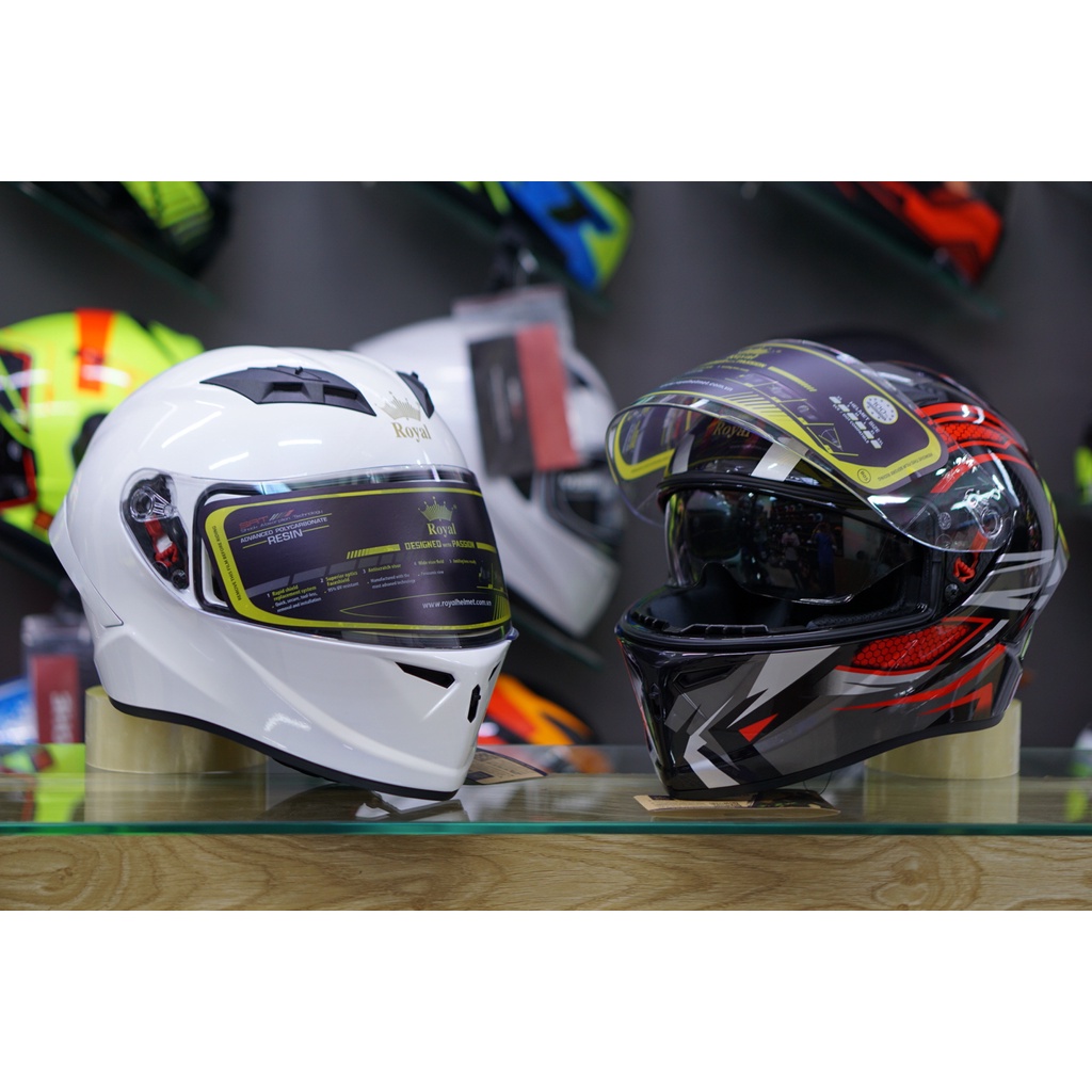 Mũ bảo hiểm Royal M266 2 KÍNH - Nón Fullface Royal m266 hai kính, chính hãng