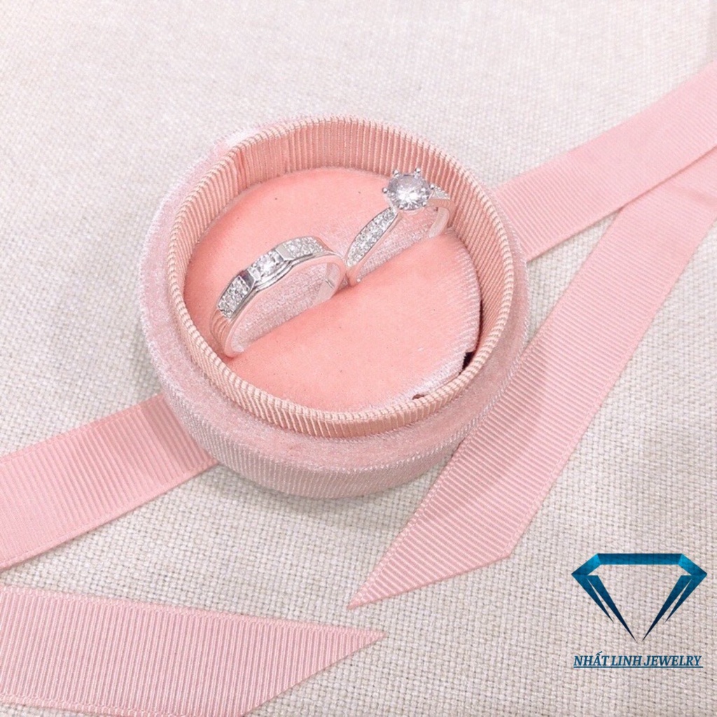 Nhẫn đôi bạc Nam nữ, nhẫn cặp tình yêu chuẩn bạc ta xịn không xỉn màu - Kho sỉ bạc Nhất Linh