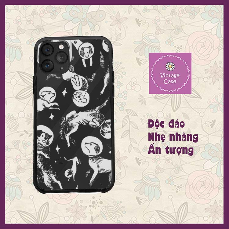 Ốp lưng Chó đội mũ du hành chơi cùng những vì sao. Độc đáo Iphone từ 5 đến Xs Max/11/11 Promax/12/12 Promax CHUCOM21076