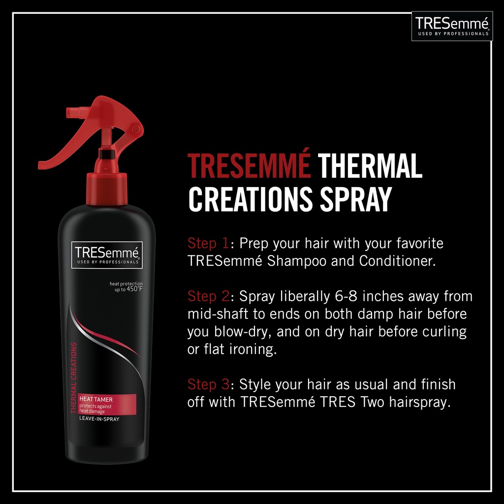 Bình xịt bảo vệ tóc khỏi nhiệt TRESemme Thermal Creations Heat Tamer Protective Spray 236ml (Mỹ)