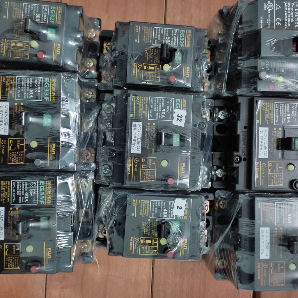Aptomat chống giật Nhật bãi Fuji lắp tổng - CB chống giật 40A, 50A, 60A  dòng rò 30mA