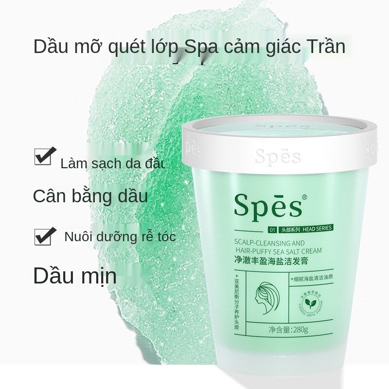 dầu gội đầu Spes chà da đầu muối biển kiềm dầu ngăn gàu làm sạch sâu da đầu tẩy tế bào chết hiệu quả