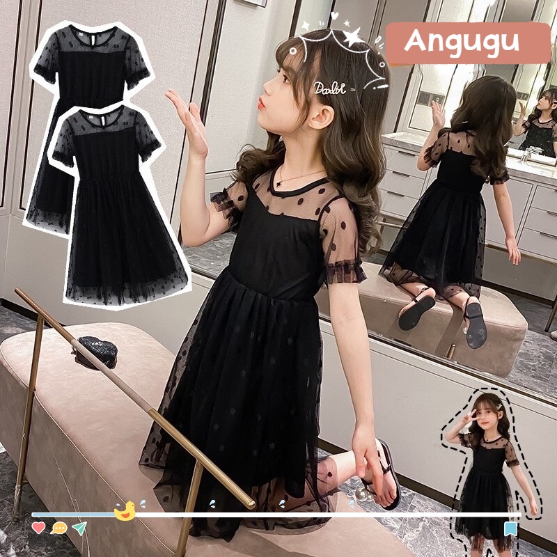 Đầm Công Chúa Màu Đen Thời Trang Mùa Hè Cho Bé Gái Từ 3-14-2 - 3-4 - 5 Đến 6 Đến 7 Đến 8 Đến 9 Đến 10 Đến 11-12-13 Tuổi