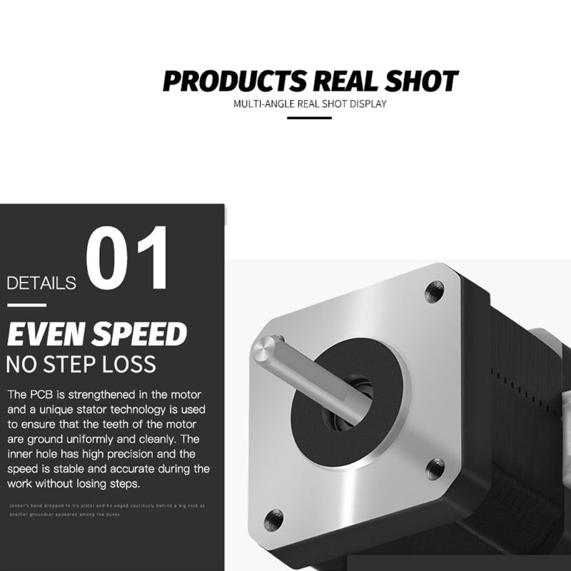 Động Cơ Bước Nema17 0 9 Độ 42 Nema 42BYGH 1 5A 38mm 17HS4401