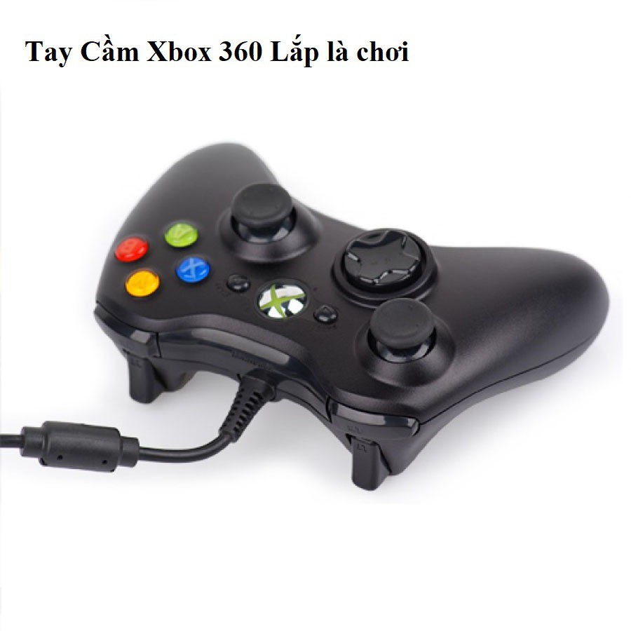 Tay cầm xbox 360 usb có dây - chơi game FIFA ,Need for Speed.... kết nối PC, Điện Thoại, Laptop