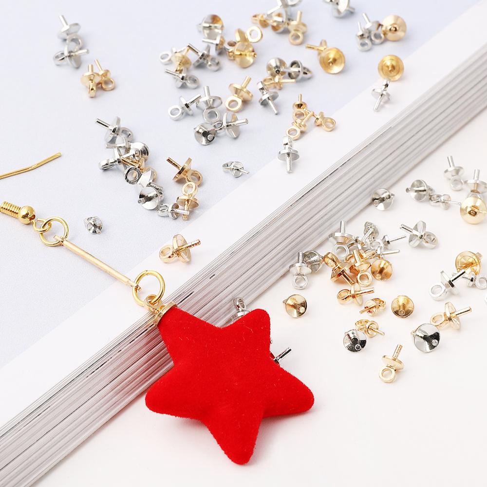 Set 50 phụ kiện chốt chặn mặt dây chuyền bằng đồng dùng làm trang sức diy