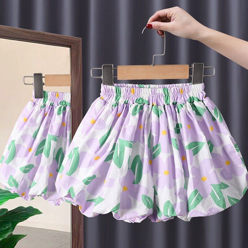 Quần Culottes Cotton Dáng Rộng In Họa Tiết Hoa Thời Trang Mùa Hè Xinh Xắn Cho Bé Gái 2-6 Tuổi