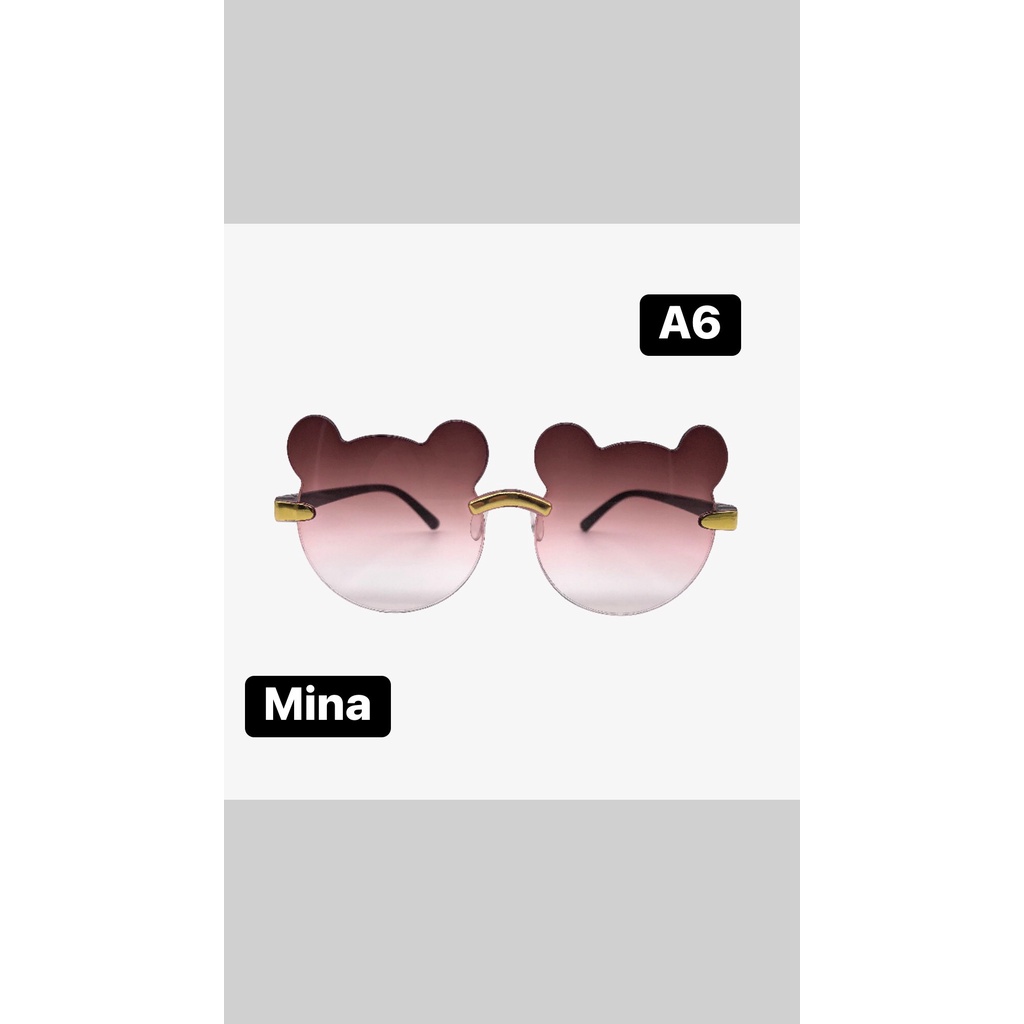 Kính Mát Hình Tai Gấu Dễ Thương Chống Tia Uv Bảo Vệ Mắt Cho Bé