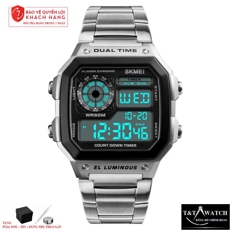ĐỒNG HỒ NAM SKMEI 1335 DÂY THÉP CAO CẤP, ĐỒNG HỒ ĐIỆN TỬ