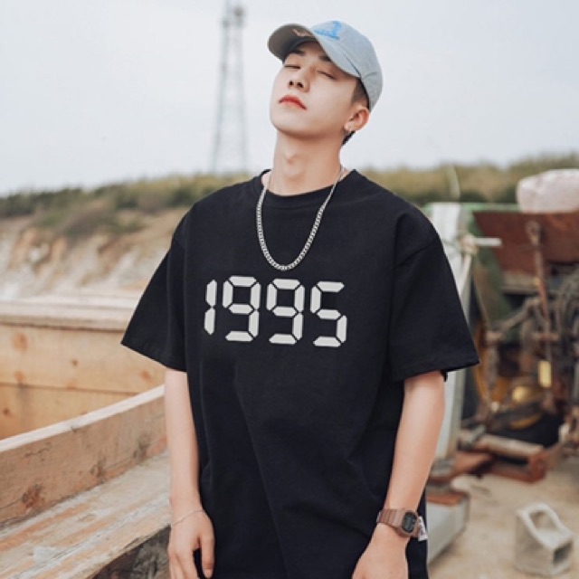 ÁO THUN UNISEX TAY LỠ NĂM SINH PHẢN QUANG IN THEO YÊU CẦU