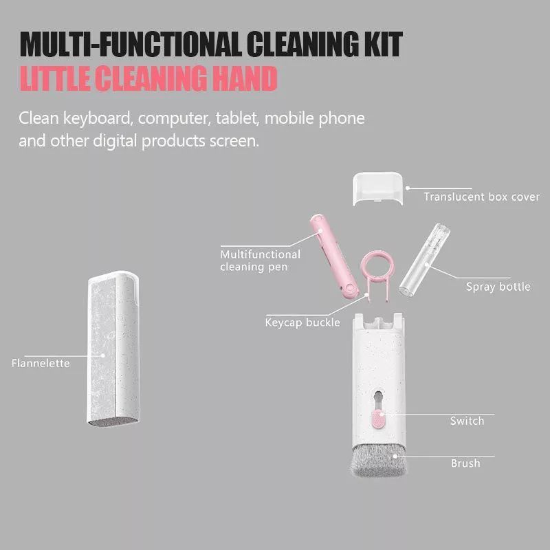 Bút Vệ Sinh Bàn Phím Máy Tính / Tai Nghe Bluetooth 7 Trong 1 Tiện Dụng
