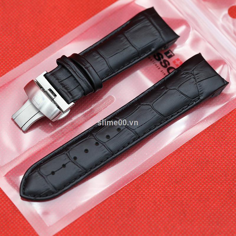 Dây đeo da cho đồng hồ nam T035 1853 Kurtu T035627a t035407a 24MM