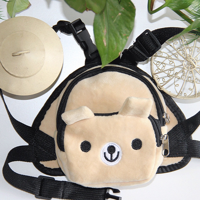 Ba Lô Đeo Vai Nhồi Bông Có Khóa Kéo Đa Năng Di Động Dễ Thương Cho Thú Cưng