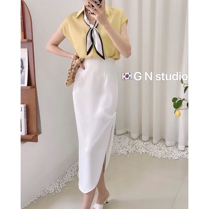 ( Ảnh thật ) Cv0540 Chân váy bút chì xẻ hông