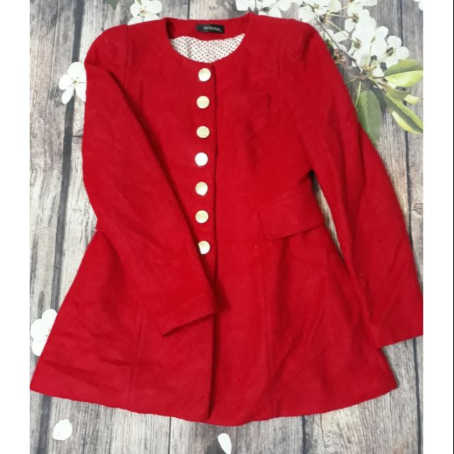 Áo dạ đỏ dáng xòe size S/M