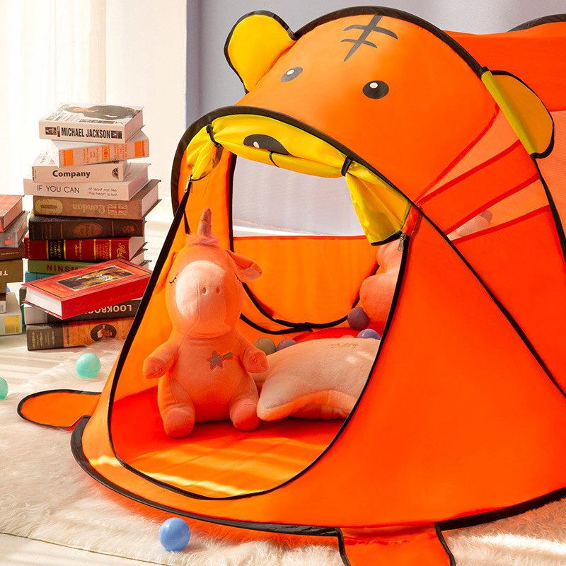 Lều cắm trại trẻ em hình thú tự bung cho bé chơi ngủ trong nhà lều bóng Linda