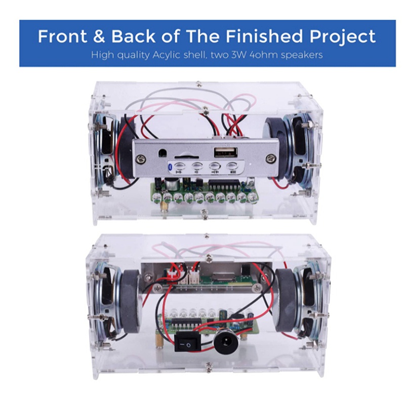 Bộ Loa Bluetooth Mini Có Đèn LED Nhấp Nháy DIY