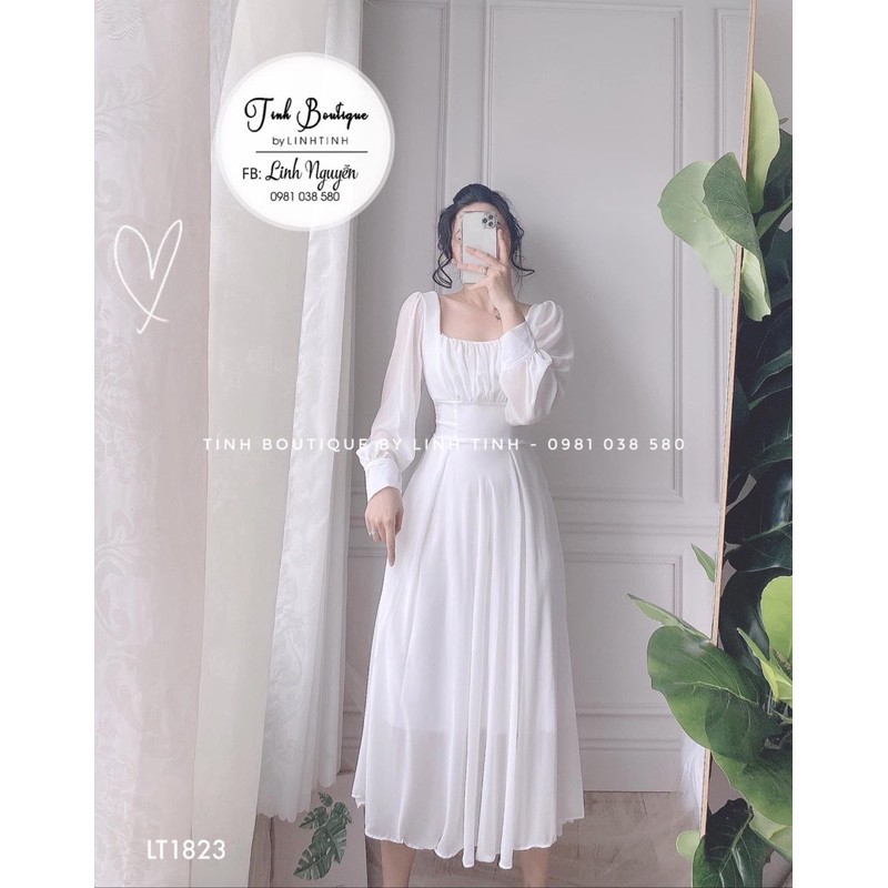 Đầm maxi voan tay dài dáng xoè , Đầm váy maxi đi chơi du lịch cao cấp | BigBuy360 - bigbuy360.vn