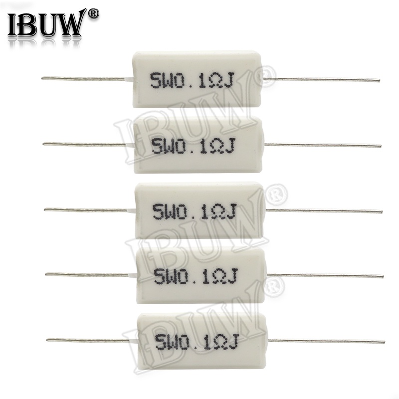 Set 10 Điện Trở 5W 0.1~10K ohm 0.33R 1R 10R 100R 0.22 0.33 1 10 100 1K 10K ohm Chuyên Dụng