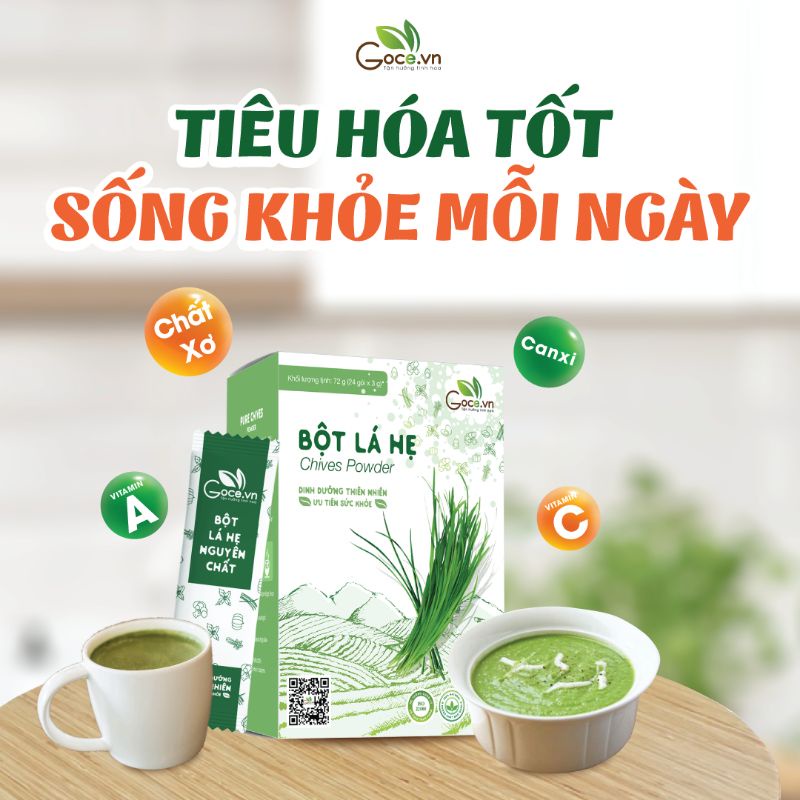 BỘT LÁ HẸ NGUYÊN CHẤT HỘP 24 GÓI