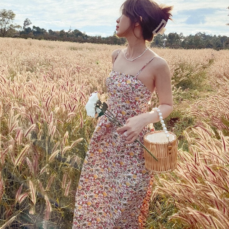Đầm hoa dài hai dây Mari Floral Dress Gem Clothing SP060538