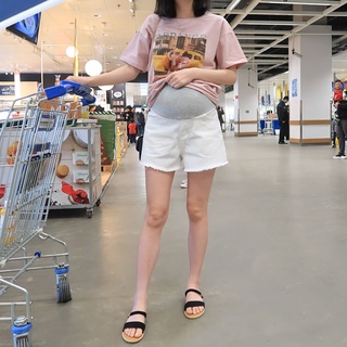 NSCAT-Đồ bộ bà bầu quần đùi denim ống suông mỏng siêu đẹp phong cách hàn quốc