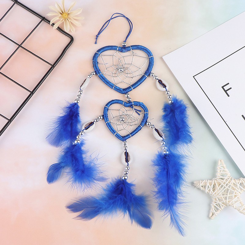 Phụ kiện dreamcatcher phối lông vũ treo tường trang trí