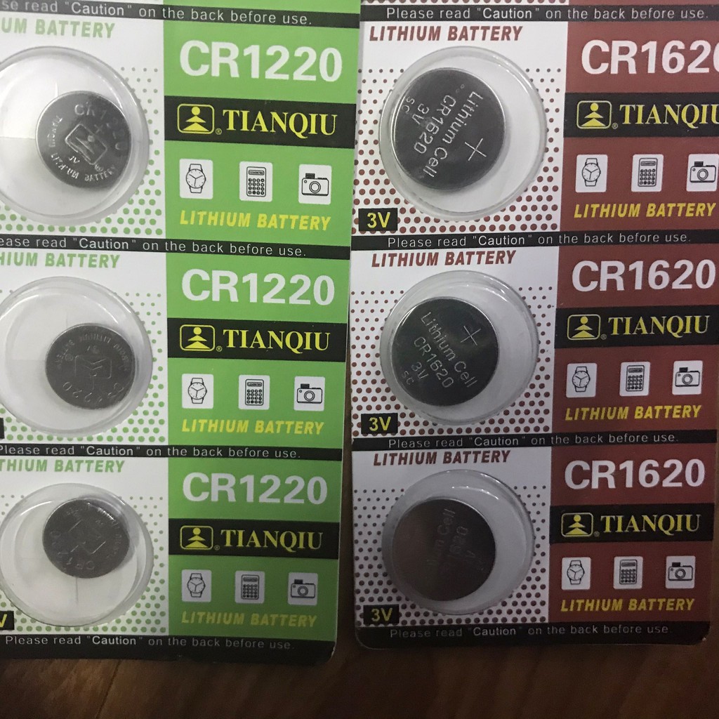 Vỉ 5 viên Pin cúc CMOS CR2032, CR2025, CR2016, CR1632, CR1616, CR1620, CR1220, Pin nút lithium 3V