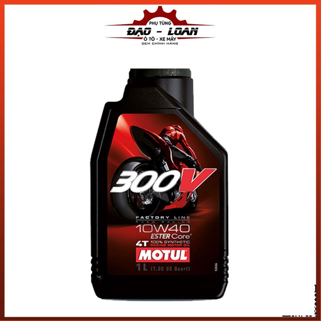 Dầu nhớt Motul 300V FL Road racing 10W40 dầu nhớt nhập khẩu Pháp tem 3 lớp châu Âu