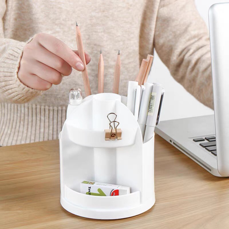 Kệ đựng bút để bàn 💥FREESHIP💥Hộp cắm bút xoay tròn để bàn - kệ bút xoay