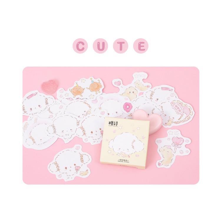 Hộp 45 miếng sticker mẫu thỏ soft mik