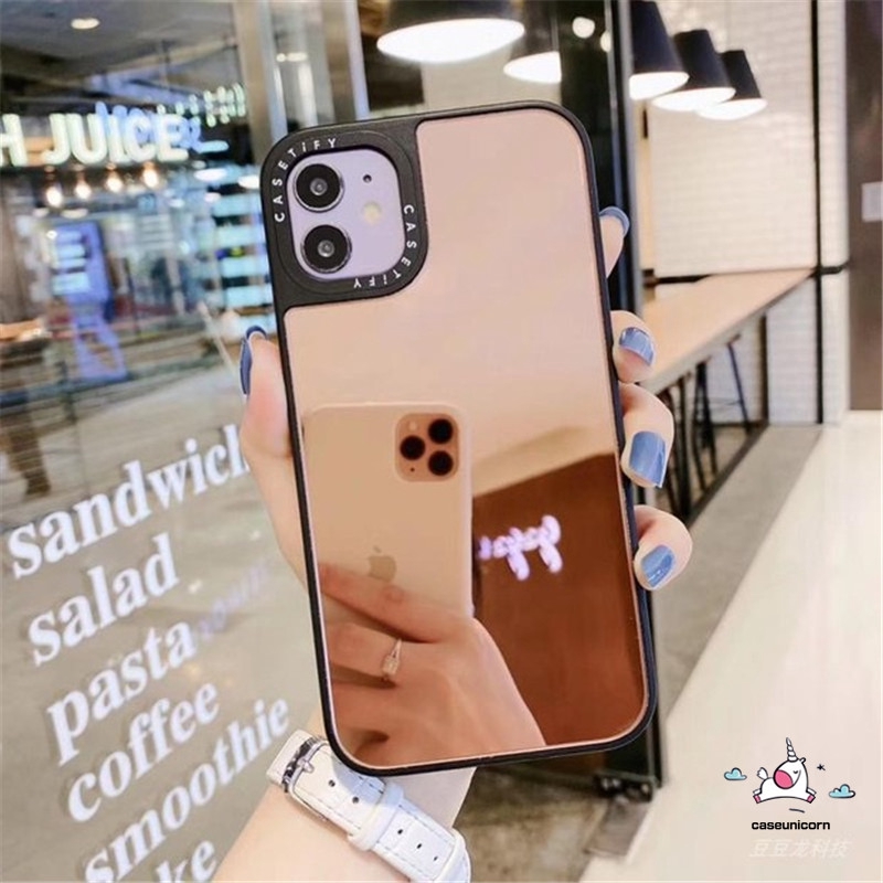 iPhone 12 Pro Max Ins CASETiFY Mirror Case iPhone 8plus 7plus 8 7 11 Pro Max 12 mini iPhone 6 6s Plus XR X XS MAX 11Pro Max Makeup mirror Fashion Phone Cover