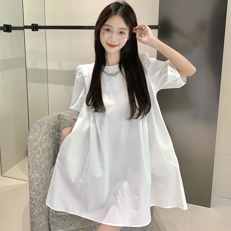 Đầm Búp Bê Xếp Ly Tay Ngắn Phồng Mẫu Mới 2023 Phong Cách Pháp Thời Trang Mùa Hè Cho Nữ