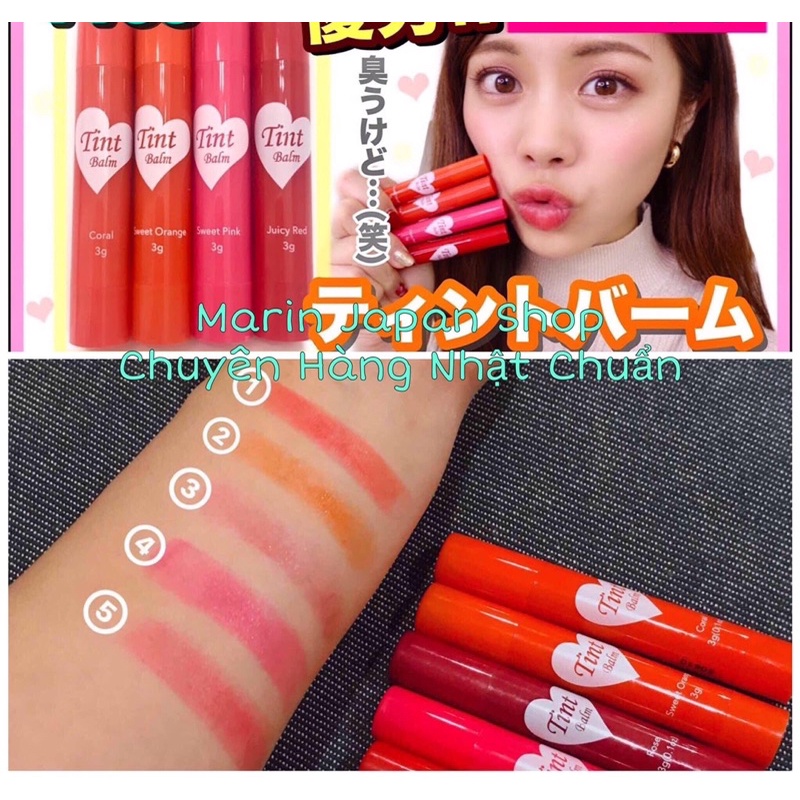 Son có màu dưỡng môi Tint Balm Nhật Bản  Chuẩn hàng Made In Japan luôn màu cam san hô