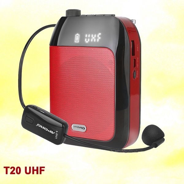 Máy trợ giảng không dây APORO T20 UHF BLUETOOTH  Chính hãng tặng mic dây chuẩn hãng aporo