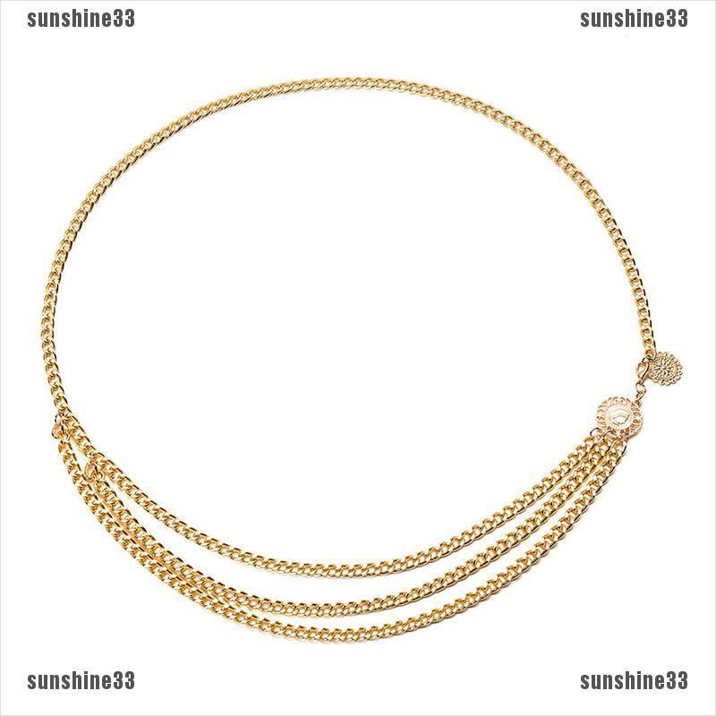 Thắt Lưng Dây Xích Kim Loại Phong Cách Cổ Điển Cho Nữ