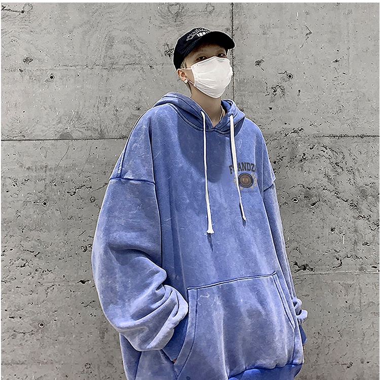 Áo hoodie IFNICEFUTURE tay dài dáng rộng phong cách retro thời trang thường ngày cho nam