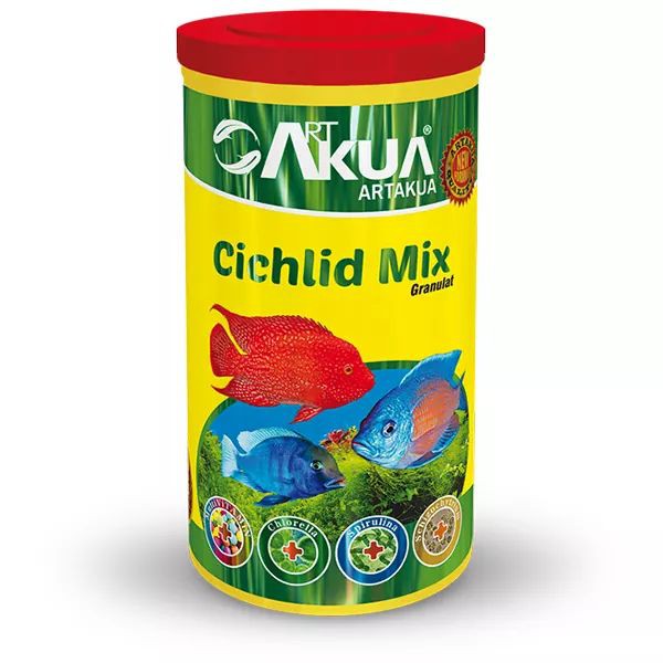 A11- ARTAKUA CICHLID MIX-100g- Thức ăn hạt 1.7 mm, được chế biến đặc biệt cho loại cá cảnh CICHLID.