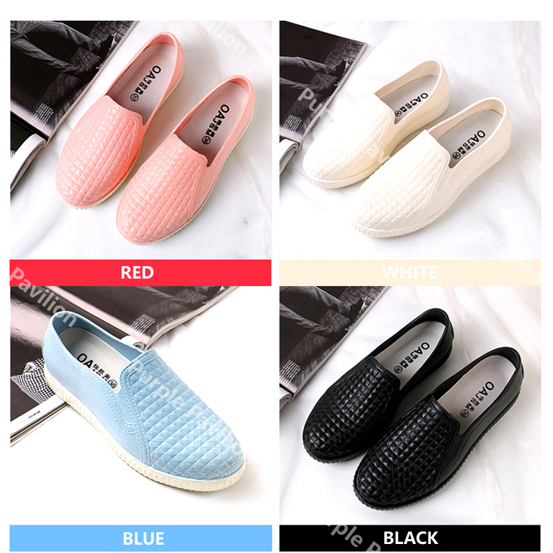 Giày Búp Bê Pvc Đế Mềm Chống Trượt Không Thấm Nước Cho Nữ