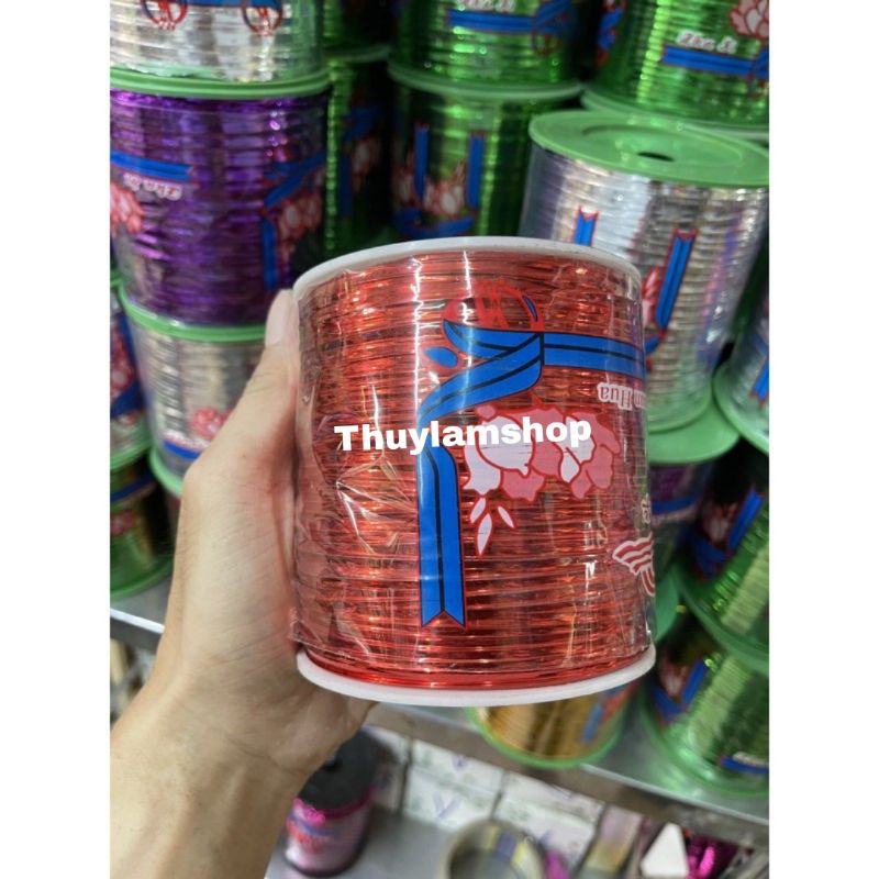 Cuộn kẽm kim tuyến size lớn 500m có nhiều màu