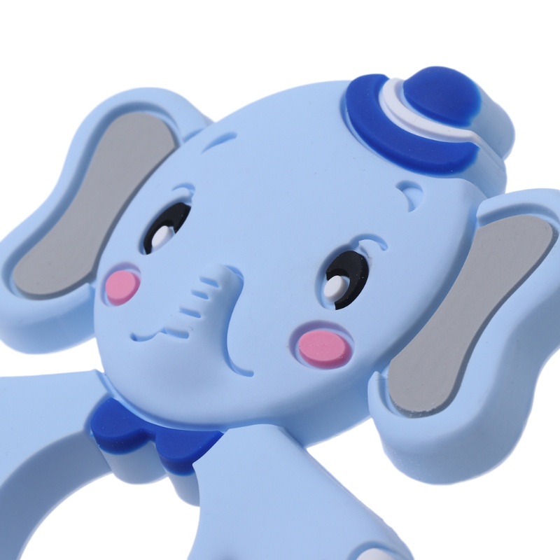 Dây Treo Ngậm Mọc Răng Hình Chú Voi Hoạt Hình Bằng Silicone Dành Cho Bé Sơ Sinh