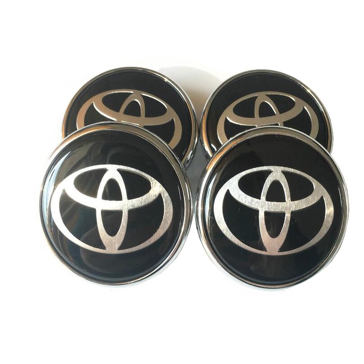 Logo chụp mâm bánh xe ô tô Toyota đường kính 60mm TOYOTA60-D - 01 chiếc