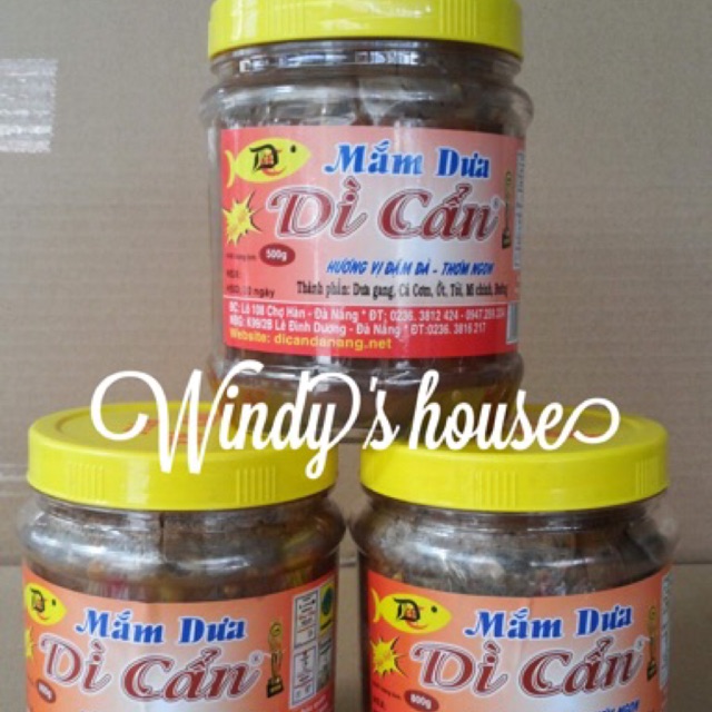 Mắm Dưa Dì Cẩn hũ lớn 800g
