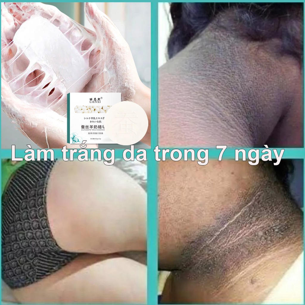 Xà bông sữa dê núi sữa tắm trắng da sữa tắm trắng  dùng cho mặt và cơ thể da trắng bóng toàn thân Xà phòng trắng da