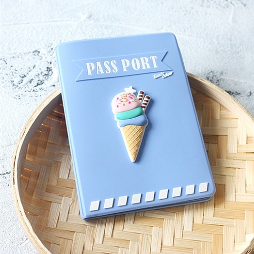 Bìa đựng hộ chiếu họa tiết hình cây kem dễ thương | BigBuy360 - bigbuy360.vn